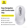 Мышь Baseus F02 Ergonomic Wireless Mouse (белый, без батарейки в комплекте)