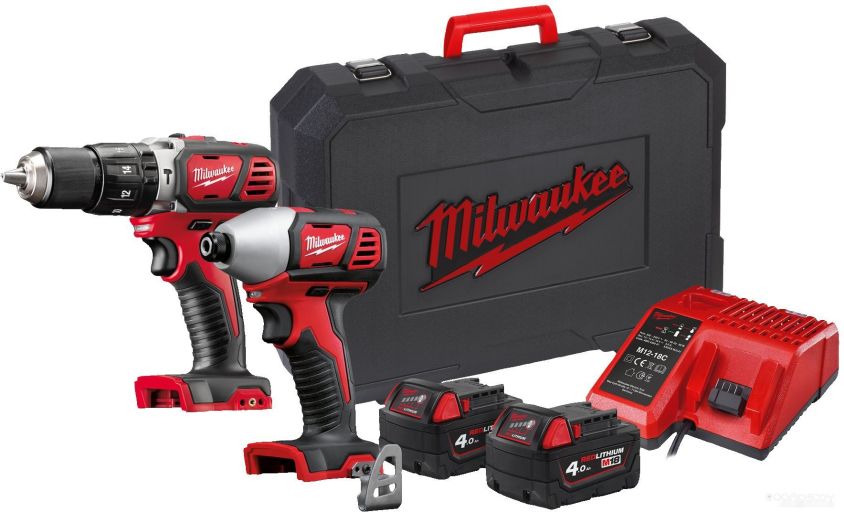  Milwaukee M18 BPP2C-402C 4933443552 (шуруповерт, винтоверт, 2 АКБ, кейс)