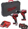  Milwaukee M18 BPP2D-402C 4933447126 (шуруповерт, винтоверт, 2 АКБ, кейс)