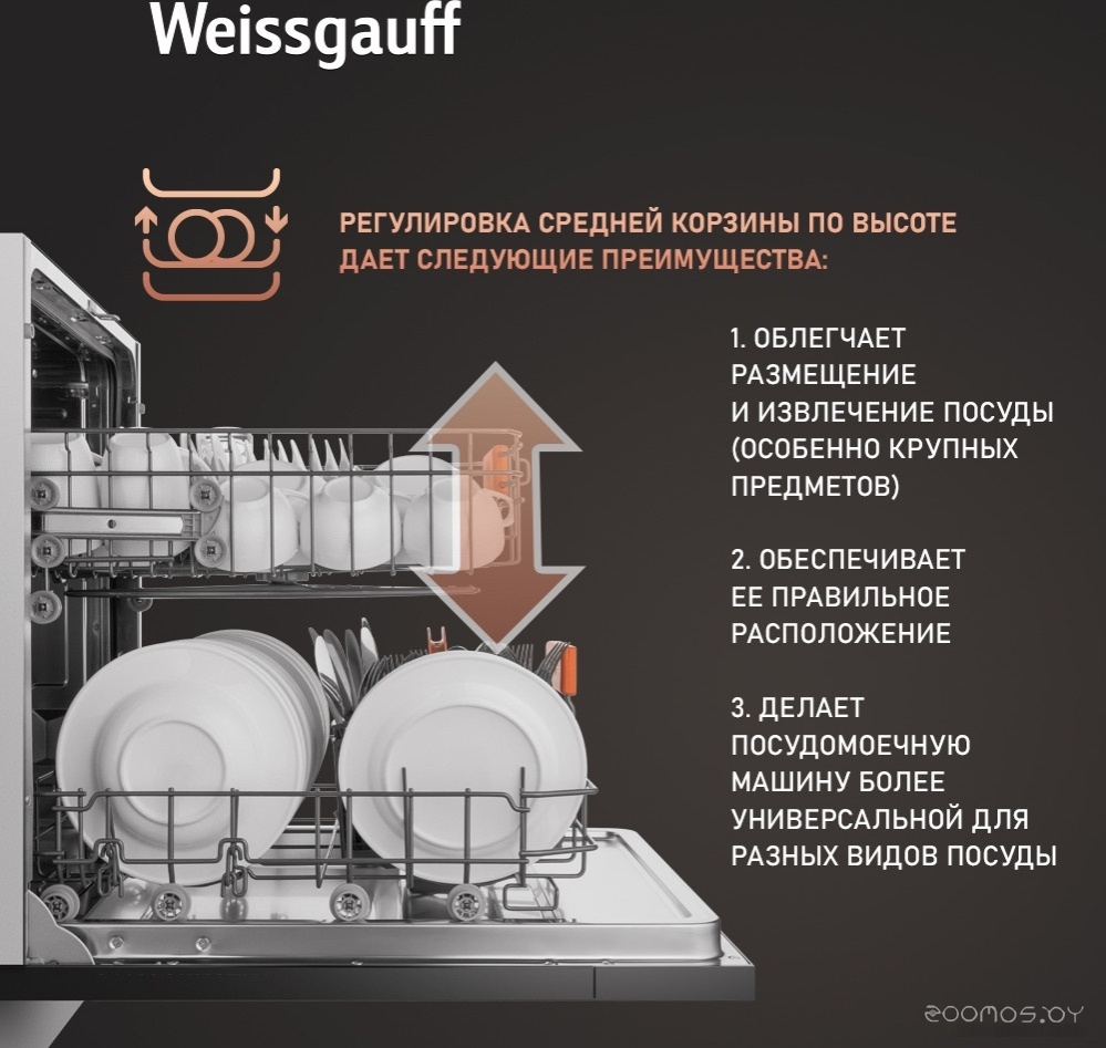 Встраиваемая посудомоечная машина Weissgauff BDW 6025 Infolight, фото 18