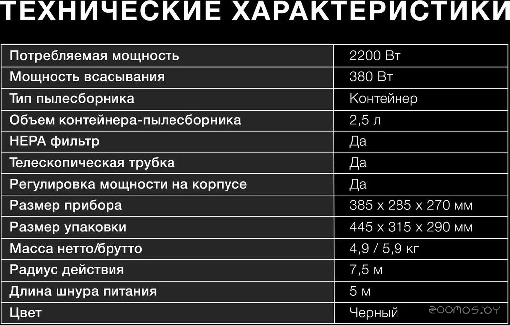 Пылесос Hyundai HYV-C5455, фото 2