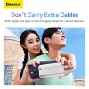 Внешний аккумулятор Baseus Comet Series Dual-Cable Digital Display Fast Charge Power Bank 22.5W 20000mAh (белый)