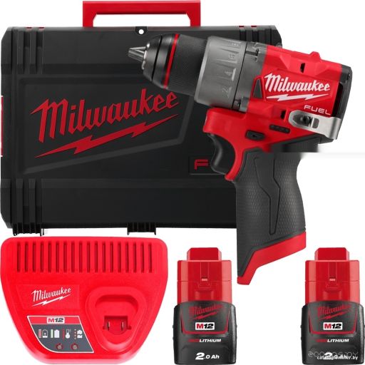 Дрель-шуруповерт Milwaukee M12 FUEL M12FDD2-202X 4933479873 (с 2-мя АКБ 2 Ач, кейс), фото 1