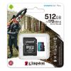 Карта памяти Kingston Canvas Go Plus microSDXC 512GB + SD адаптер (SDCG3/512GB)