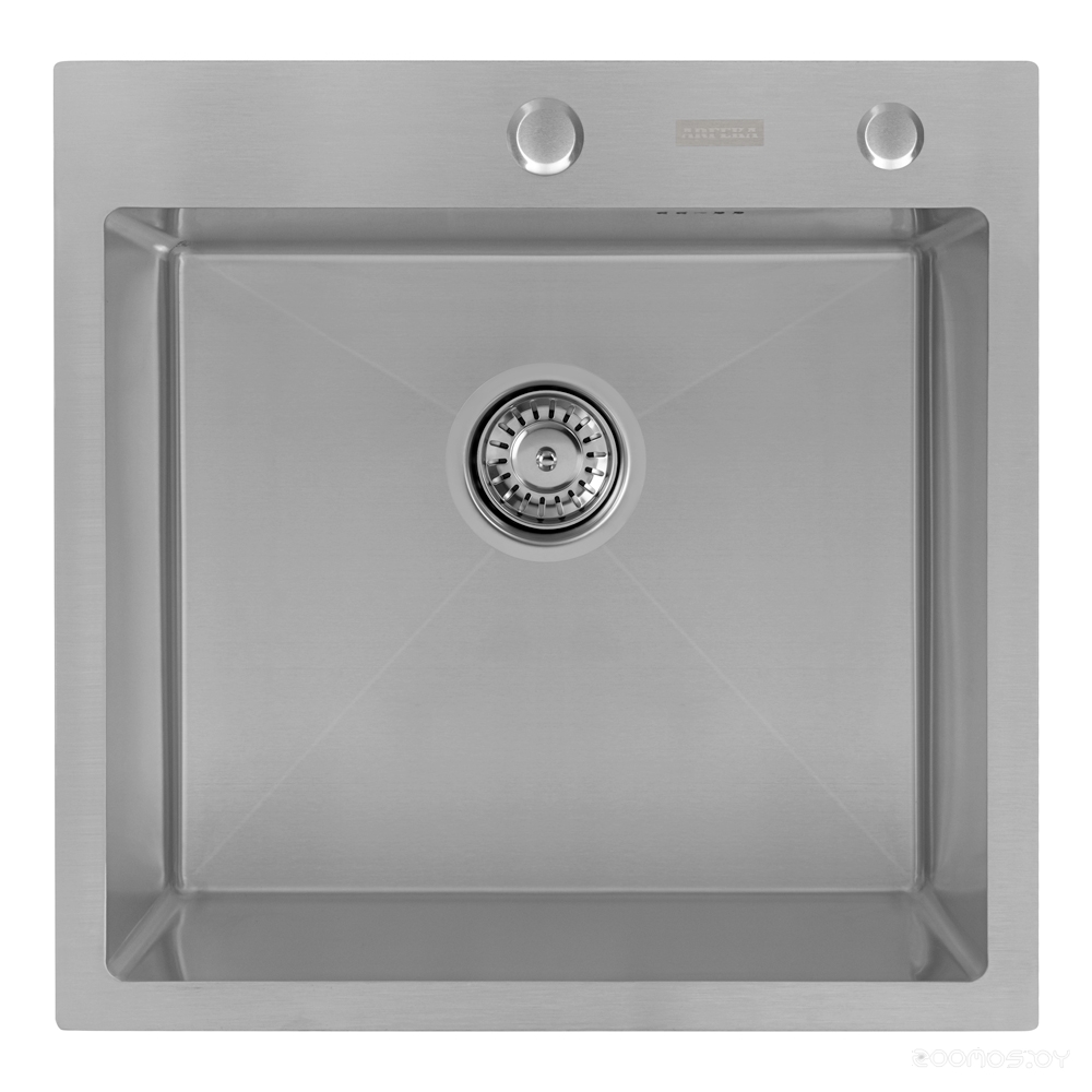 Кухонная мойка ARFEKA ECO AR 500*500, коландер, роллер-мат, дозатор SATIN, фото 3