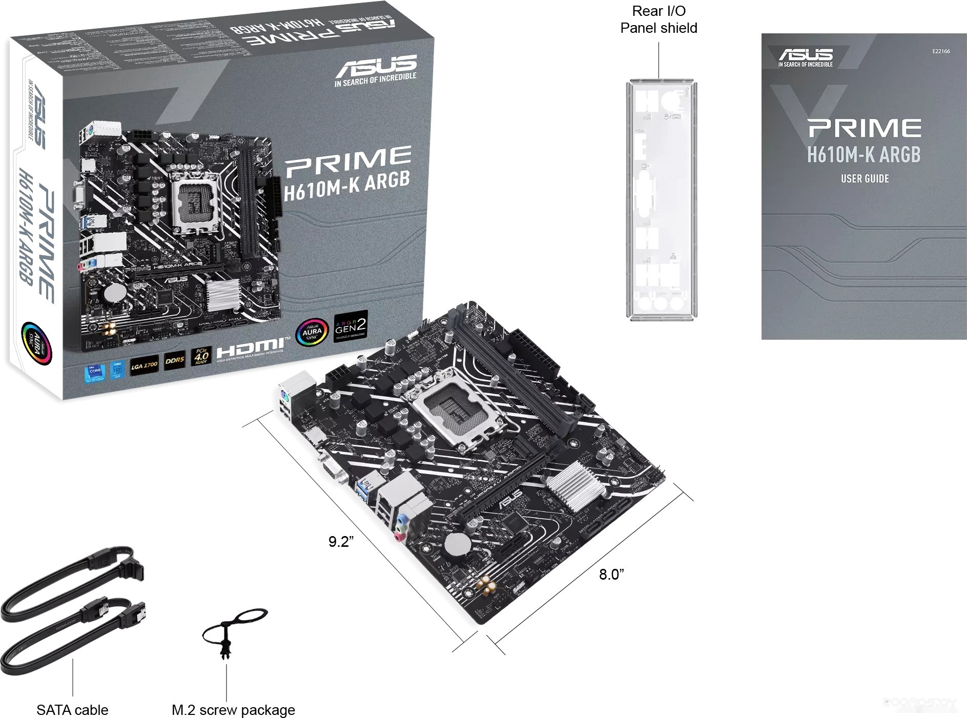 Материнская плата Asus Prime H610M-K ARGB, фото 5