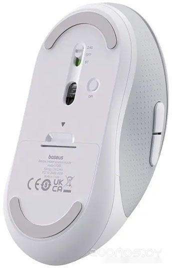 Мышь Baseus F02 Ergonomic Wireless Mouse (белый, с батарейкой в комплекте), фото 4