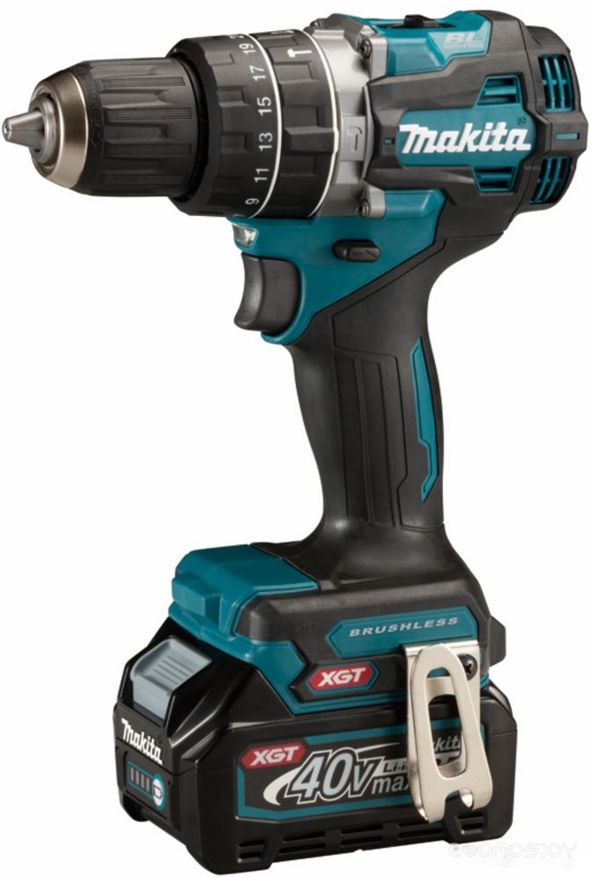 Ударная дрель-шуруповерт Makita HP002GD201 (с 2-мя АКБ, кейс), фото 2