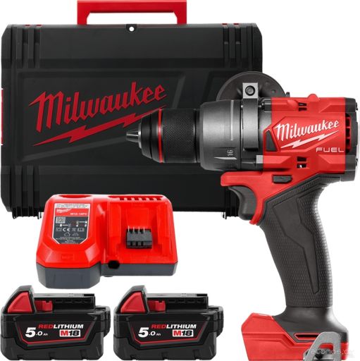 Дрель-шуруповерт Milwaukee M18 FUEL M18FDD3-502X 4933479863 (с 2-мя АКБ 5 Ач, кейс), фото 1