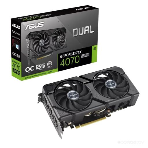 Видеокарта Asus Dual GeForce RTX 4070 SUPER EVO OC Edition 12GB GDDR6X DUAL-RTX4070S-O12G-EVO