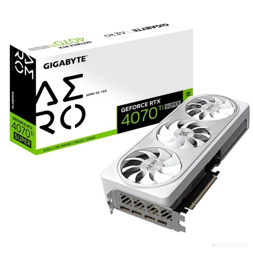 Видеокарта Gigabyte GeForce RTX 4070 Ti SUPER AERO OC 16G GV-N407TSAERO OC-16GD