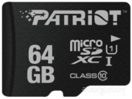 Карта памяти Patriot microSDXC LX Series (Class 10) 64GB