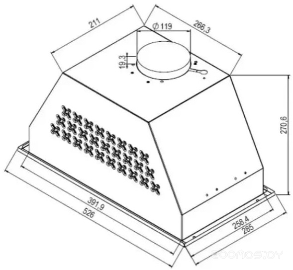Вытяжка Delonghi COSETTA 510 BB, фото 2