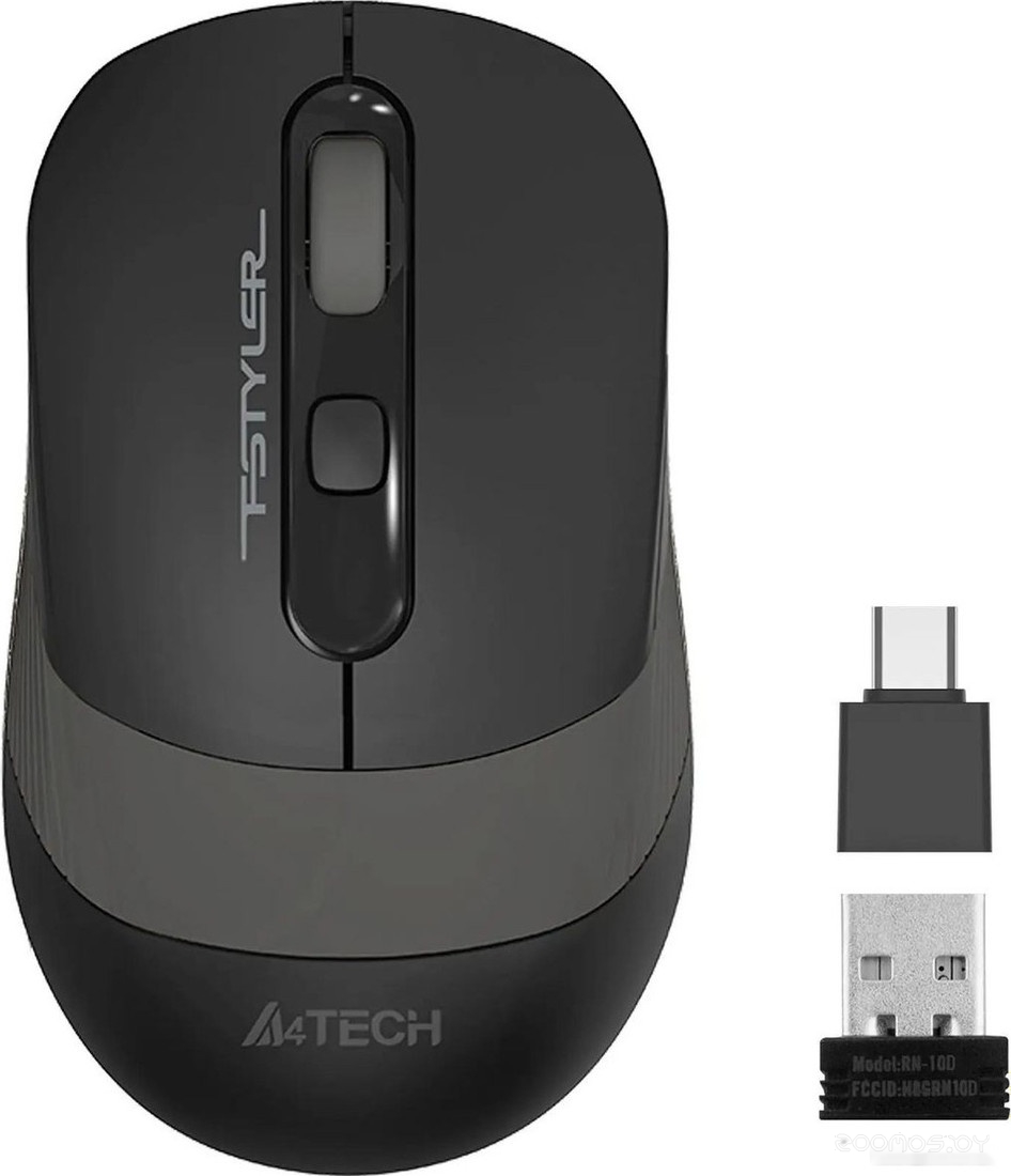 Мышь A4Tech Fstyler FG10CS Air (черный/серый), фото 2