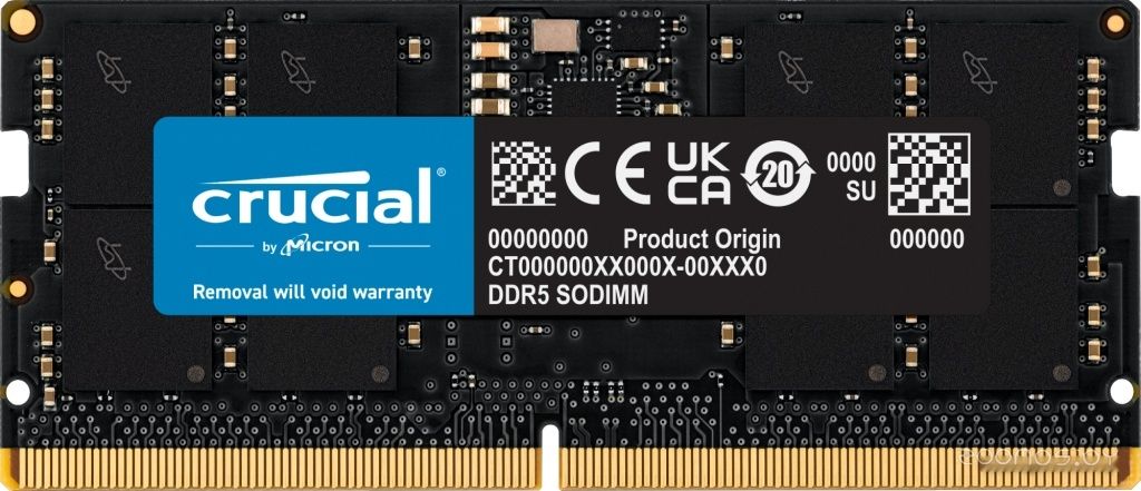 Оперативная память Crucial 16ГБ DDR5 SODIMM 4800 МГц CT16G48C40S5