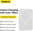 Внешний аккумулятор Baseus Magnetic Mini Air Wireless Fast Charge Power Bank 20W 10000mAh (белый)