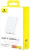 Внешний аккумулятор Baseus Magnetic Mini Air Wireless Fast Charge Power Bank 20W 10000mAh (белый)