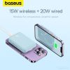 Внешний аккумулятор Baseus Magnetic Mini Air Wireless Fast Charge Power Bank 20W 10000mAh (голубой)