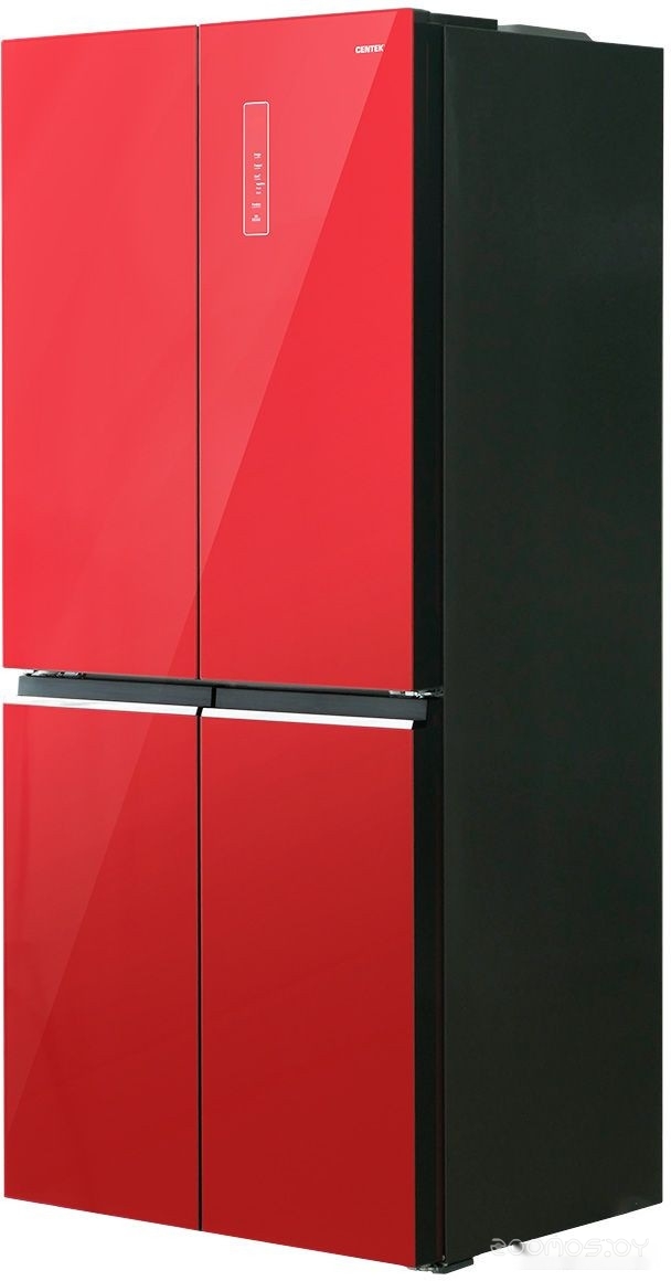 Четырёхдверный холодильник CENTEK CT-1745 Red, фото 2