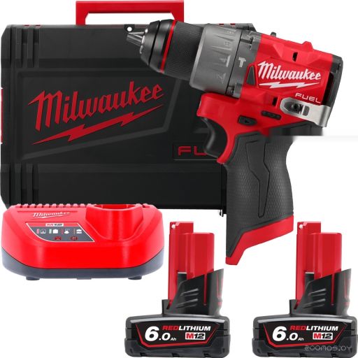 Ударная дрель-шуруповерт Milwaukee M12 FUEL M12FPD2-602X 4933479870 (с 2-мя АКБ 6 Ач, кейс), фото 1