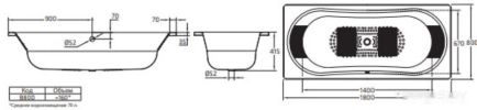 Ванна BLB Duo Comfort HG 180x80