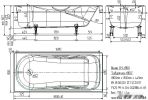 Ванна Универсал Сибирячка 180x80 (с ножками и ручками)