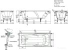 Ванна Универсал Эврика 170x75 (1 сорт, с ножками)