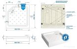 Душевой поддон Метакам Universal N 90x90 АПS_011738 (квадратный)