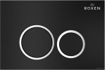 Унитаз подвесной Roxen Antares One Rimless 6 в 1 StounFix Slim 506495 (кнпка: черный матовый)