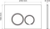 Унитаз подвесной Roxen Antares One Rimless 6 в 1 StounFix Slim 508565 (кнопка: хром)
