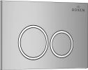 Унитаз подвесной Roxen Antares One Rimless 6 в 1 StounFix Slim 508565 (кнопка: хром)