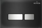 Унитаз подвесной Roxen Antares One Rimless 6 в 1 StounFix Slim 642915 (чёрное стекло)