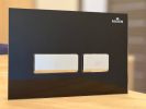 Унитаз подвесной Roxen Antares One Rimless 6 в 1 StounFix Slim 642915 (чёрное стекло)