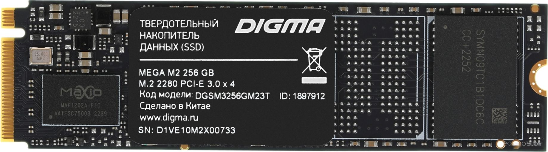 SSD DIGMA Mega M2 256GB DGSM3256GM23T, фото 1