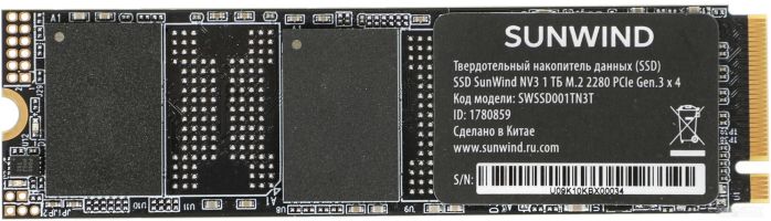 SSD SunWind NV3 SWSSD001TN3T 1TB