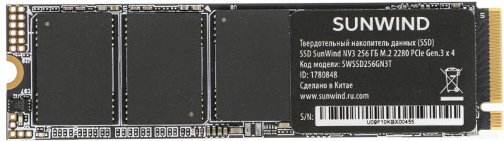 SSD SunWind NV3 SWSSD256GN3T 256GB