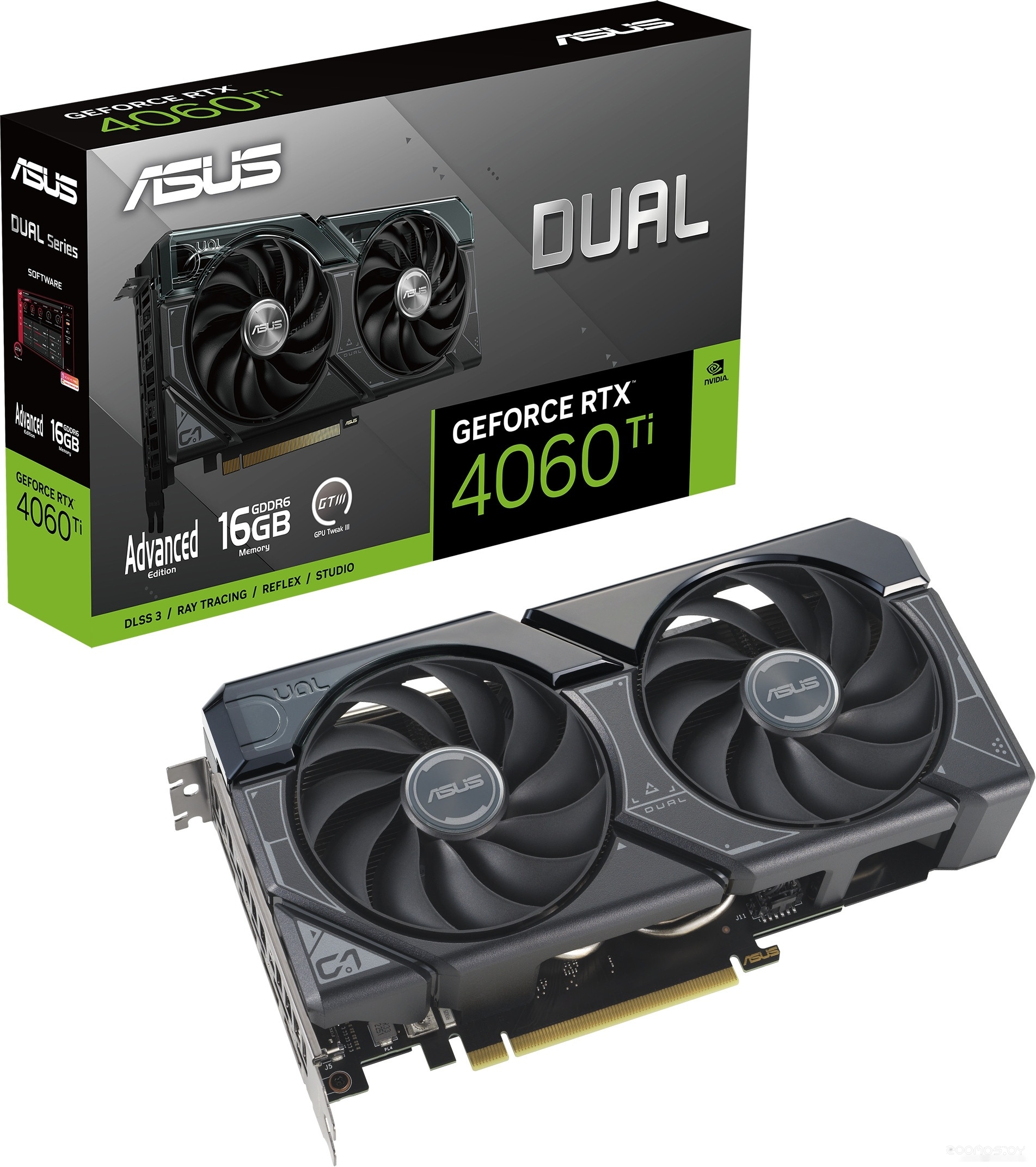 Видеокарта Asus Dual GeForce RTX 4060 Ti Advanced Edition 16GB GDDR6 DUAL-RTX4060TI-A16G, фото 4