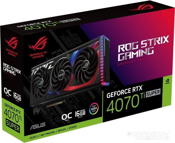 Видеокарта Asus ROG Strix GeForce RTX 4070 Ti Super 16GB GDDR6X OC Edition ROG-STRIX-RTX4070TIS-O16G-GAMING, фото 7