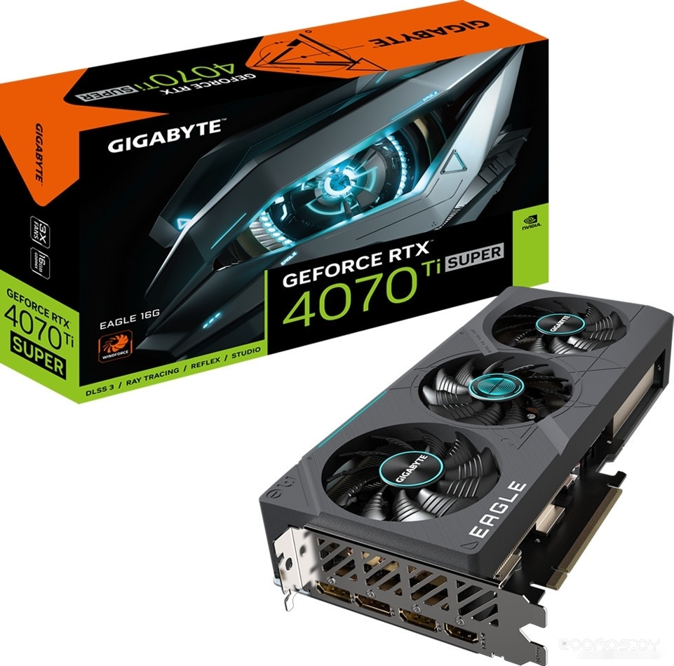 Видеокарта Gigabyte GeForce RTX 4070 Ti Super Eagle 16G GV-N407TSEAGLE-16GD, фото 7