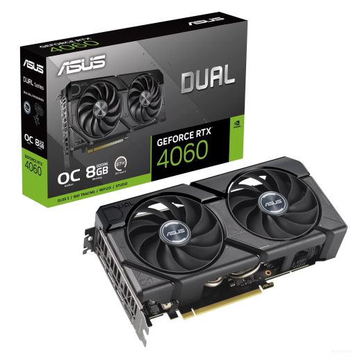 Видеокарта Asus Dual GeForce RTX 4060 EVO OC Edition 8GB GDDR6 DUAL-RTX4060-O8G-EVO, фото 1