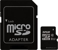 Карта памяти Perfeo microSDHC Class 10 8GB PF8GMCSH10A (с адаптером)