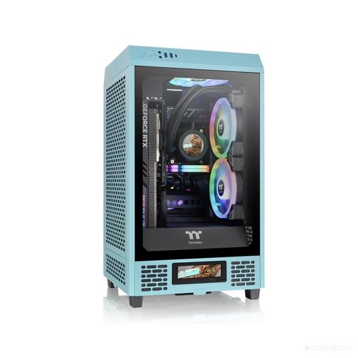 Корпус Thermaltake The Tower 200 Turquoise Mini Chassis без Б/П CA-1X9-00SBWN-00