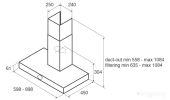 Кухонная вытяжка Jet air Touch BL/A/60 PRF0099977A