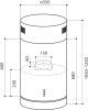 Кухонная вытяжка LEX Tubo Isola 350 (нержавеющая сталь)