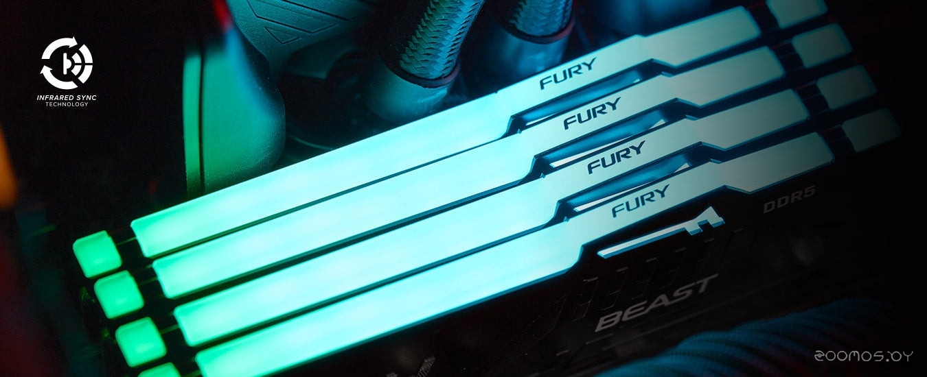 Оперативная память Kingston FURY Beast RGB 2x8ГБ DDR5 5600 МГц KF556C40BBAK2-16, фото 4