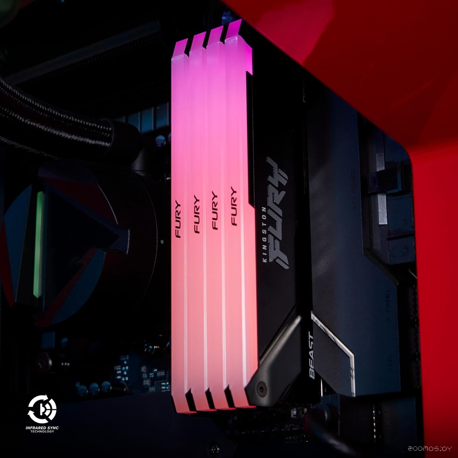 Оперативная память Kingston FURY Beast RGB 4x8ГБ DDR4 3600 МГц KF436C17BB2AK4/32, фото 4
