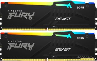 Оперативная память Kingston FURY Beast RGB 2x8ГБ DDR5 5600 МГц KF556C40BBAK2-16