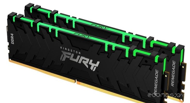 Оперативная память Kingston FURY Renegade RGB 2x8GB DDR4 PC4-34100 KF442C19RBAK2/16