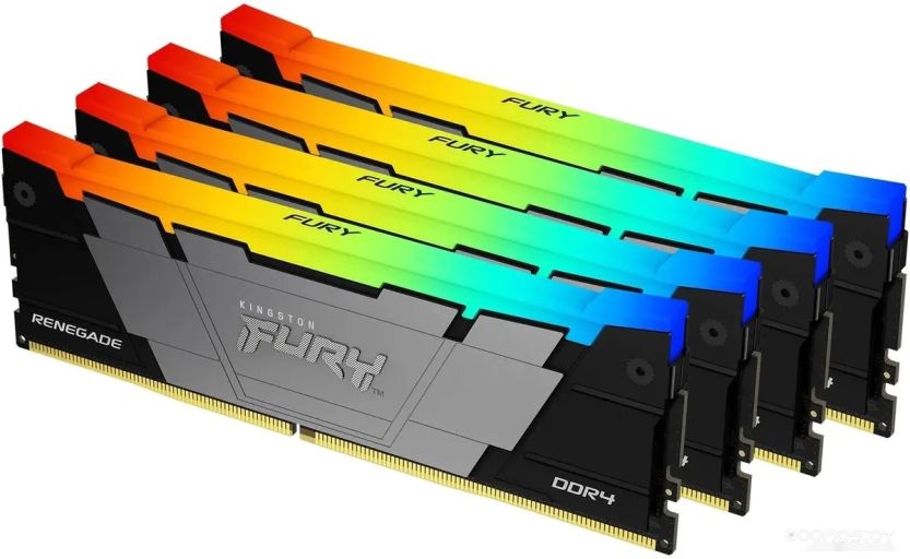 Оперативная память Kingston FURY Renegade RGB 4x16ГБ DDR4 3600 МГц KF436C16RB12AK4/64