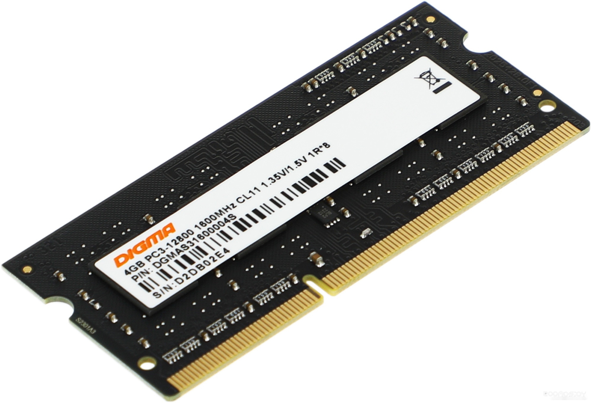 Оперативная память DIGMA 4ГБ DDR3 SODIMM 1600 МГц DGMAS31600004S, фото 2